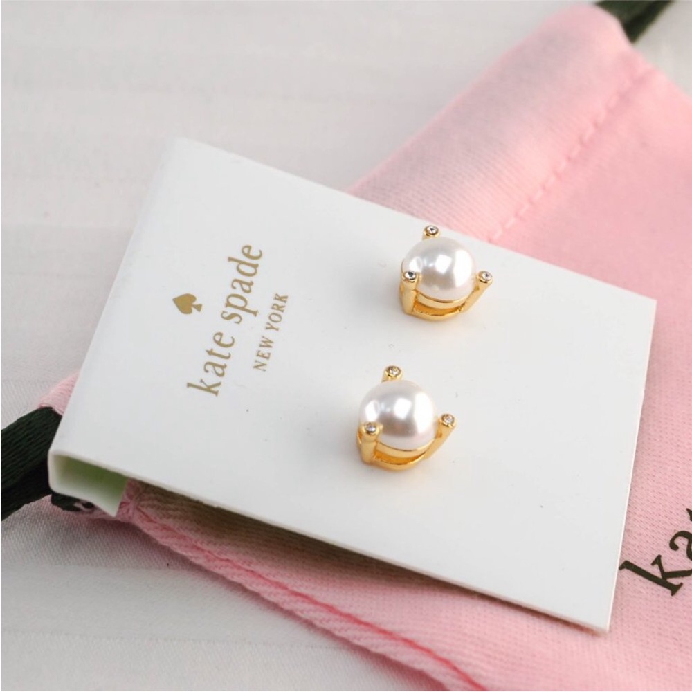 Kate Spade Rise and Shine Pearl Stud Earrings (with Dust Bag) New - Picture 5 of 9